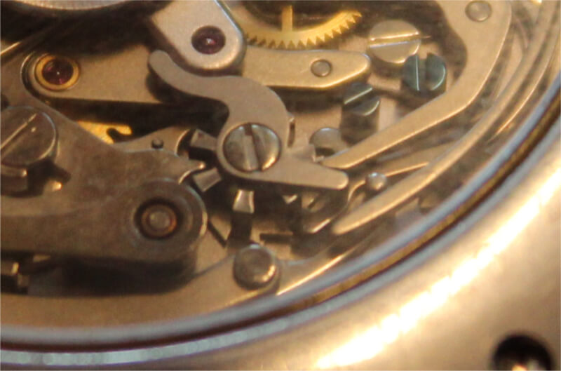 Schaltrad in einem Zenith 410 Chronographen-Uhrwerk "El Primero"